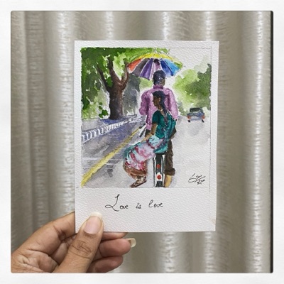 Miniature painting from the Life in Miniature series