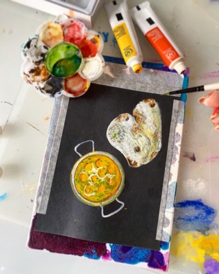 Miniature painting from the Life in Miniature series