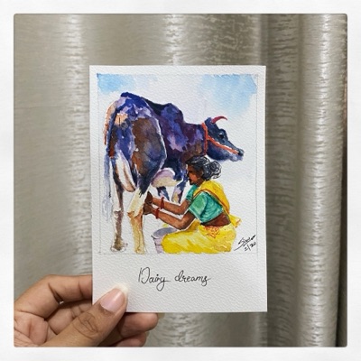 Miniature painting from the Life in Miniature series