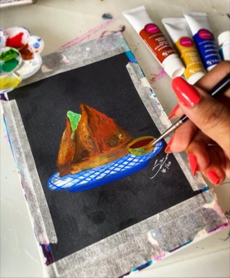 Miniature painting from the Life in Miniature series